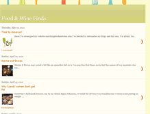 Tablet Screenshot of foodandwinefinds.blogspot.com