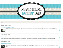 Tablet Screenshot of neverhadabetterday.blogspot.com