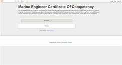 Desktop Screenshot of marineengineercompetency.blogspot.com