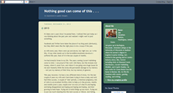 Desktop Screenshot of nothinggood.blogspot.com