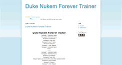 Desktop Screenshot of dukenukemforevertrainer.blogspot.com