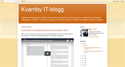 Desktop Screenshot of kvarnbyitblogg.blogspot.com
