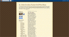 Desktop Screenshot of johncowderytaylorcivilwardiary.blogspot.com