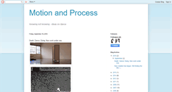 Desktop Screenshot of motionandprocess.blogspot.com