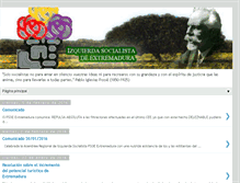 Tablet Screenshot of izquierdasocialistaextremadura.blogspot.com