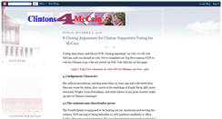 Desktop Screenshot of clintons4mccain.blogspot.com