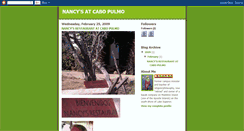 Desktop Screenshot of nancys-cabo-pulmo.blogspot.com