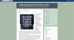 Desktop Screenshot of fussball-euro-2008.blogspot.com