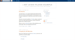 Desktop Screenshot of 1bitaudioplayer.blogspot.com