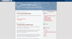 Desktop Screenshot of duranduranblogger.blogspot.com