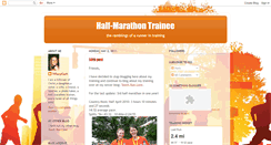 Desktop Screenshot of halfmarathontrainee.blogspot.com