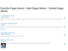 Tablet Screenshot of favorite-puppy-names.blogspot.com