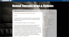 Desktop Screenshot of nomad-tanzania-news.blogspot.com