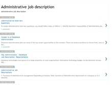 Tablet Screenshot of administrativejobdescription.blogspot.com