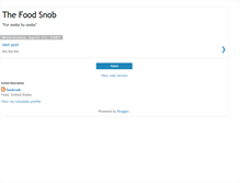 Tablet Screenshot of foodsnobz.blogspot.com