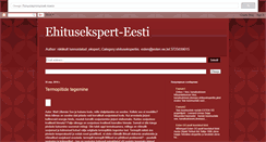 Desktop Screenshot of ehitusekspert-eesti.blogspot.com