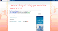 Desktop Screenshot of commentingsite.blogspot.com