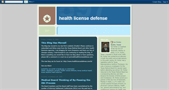 Desktop Screenshot of healthlicensedefense.blogspot.com