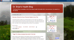 Desktop Screenshot of drbrianshealthblog.blogspot.com