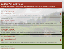 Tablet Screenshot of drbrianshealthblog.blogspot.com