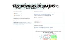 Desktop Screenshot of lesdevoirsdemaths.blogspot.com