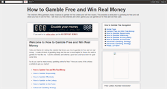 Desktop Screenshot of howtogamblefree.blogspot.com