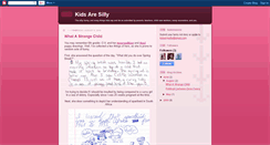 Desktop Screenshot of kidsaresilly.blogspot.com