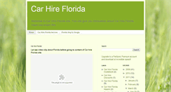 Desktop Screenshot of car-hire-florida.blogspot.com