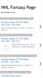 Mobile Screenshot of nhlfantasypage.blogspot.com