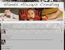 Tablet Screenshot of handsalwayscreating.blogspot.com