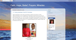 Desktop Screenshot of faithhopebeliefprayersmiracles.blogspot.com