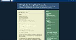 Desktop Screenshot of livinginthenowspiritualawakening.blogspot.com
