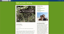 Desktop Screenshot of mattandkatyswedding.blogspot.com