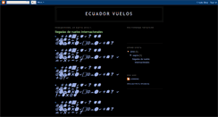 Desktop Screenshot of ecuador-vuelos.blogspot.com