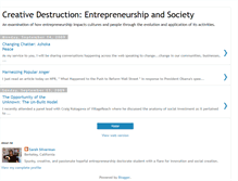 Tablet Screenshot of entreprenuershipcreativedestruction.blogspot.com