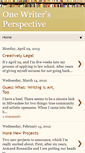 Mobile Screenshot of onewritersperspective.blogspot.com
