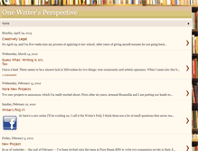 Tablet Screenshot of onewritersperspective.blogspot.com