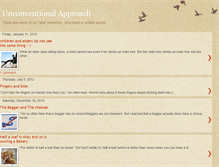 Tablet Screenshot of anunconventionalapproach.blogspot.com