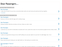 Tablet Screenshot of dearpassenger.blogspot.com