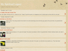 Tablet Screenshot of myspirituallegacy.blogspot.com