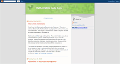 Desktop Screenshot of mathematicsmadeeasyforall.blogspot.com