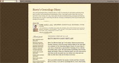 Desktop Screenshot of barrysgenealogydiary.blogspot.com