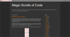 Desktop Screenshot of magicscrollsofcode.blogspot.com