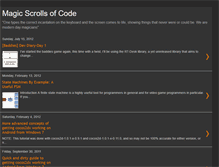 Tablet Screenshot of magicscrollsofcode.blogspot.com