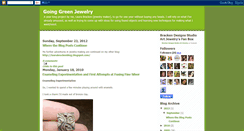 Desktop Screenshot of goinggreenjewelry.blogspot.com