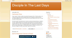 Desktop Screenshot of discipleinthelastdays.blogspot.com