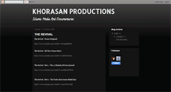 Desktop Screenshot of khorasan-productions.blogspot.com