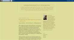 Desktop Screenshot of independentlyspeaking.blogspot.com