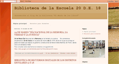 Desktop Screenshot of biblioteca20de18.blogspot.com