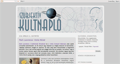 Desktop Screenshot of kultnaplo.blogspot.com